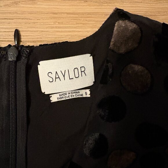 Black Saylor Polka Dot Mini Dress Size Small - Picture 5 of 5